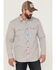 Image #1 - Moonshine Spirit Men's Kingston Stripe Snap Western Shirt , Grey, hi-res