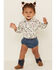 Image #1 - Wrangler Infant Girls' Denim Diaper Cover, Blue, hi-res
