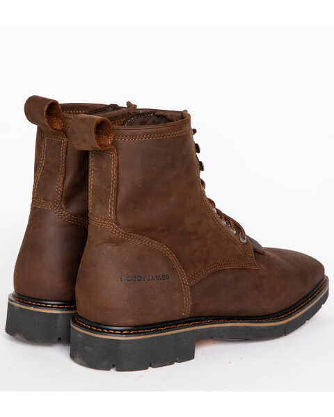 Cody James Men's Lace-Up Kiltie Work Boots - Soft Toe, Brown, hi-res