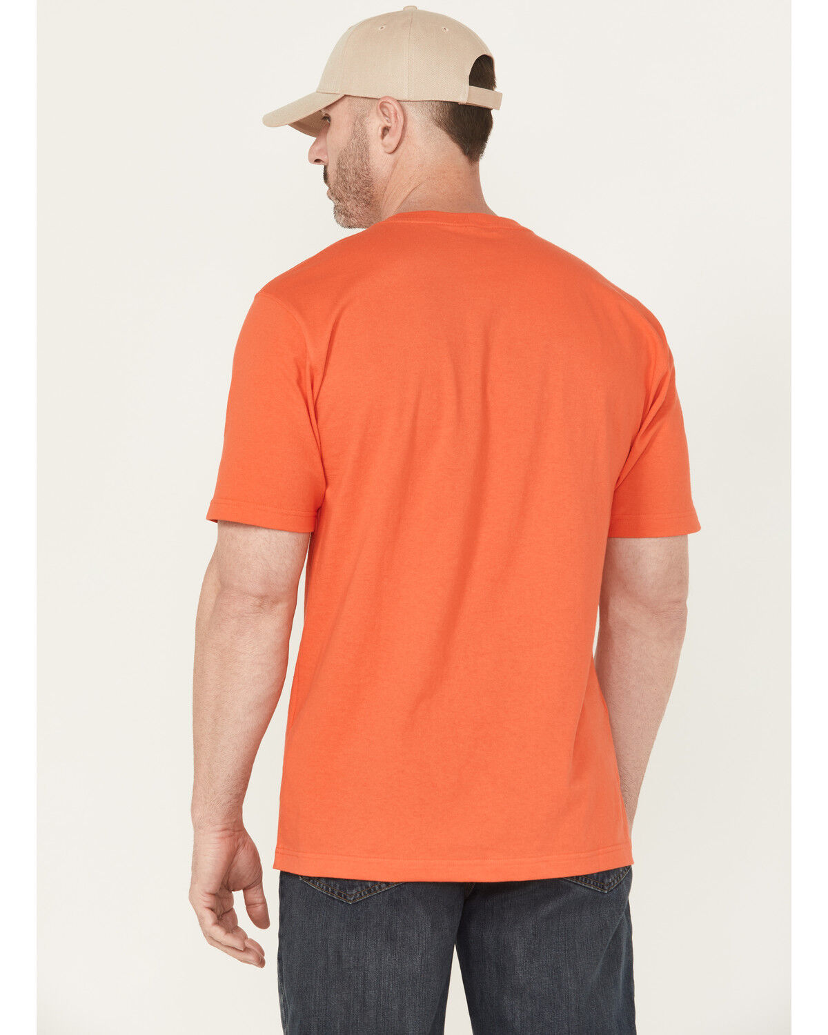 Image #4 - Carhartt Men's Loose Fit Heavyweight Short Sleeve Pocket Work T-Shirt, Red, hi-res