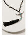 Shyanne Women's Wild Soul Longhorn Tassel Necklace, Silver, hi-res