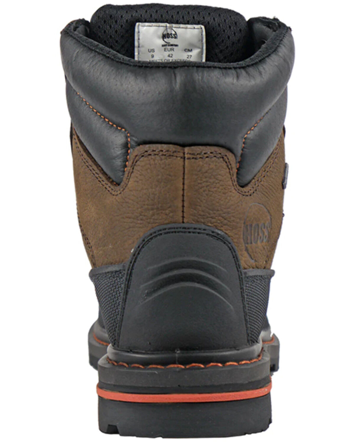 Image #5 - Hoss Men's Tough 6" Lace-Up Waterproof Work Boots - Composite Toe, Brown, hi-res