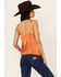 Image #4 - Shyanne Women's Lace Trim Satin Cami, Orange, hi-res