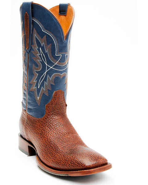 Image #1 - Cody James Men's Whiskey Blues Western Performance Boots - Broad Square Toe, Blue, hi-res