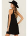 Image #4 - Wild Moss Women's Goddness Solid Mini Dress, Black, hi-res