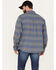 Image #4 - Brothers and Sons Men's Buffalo Checkered Print Long Sleeve Button Down Western Flannel Shirt, Blue, hi-res