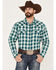 Image #1 - Cody James Men's Poway Plaid Print Snap Western Flannel Shirt, , hi-res