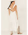 Image #4 - Molly Bracken Women's Ruffle Trim Cross Back High-Low Dress, White, hi-res