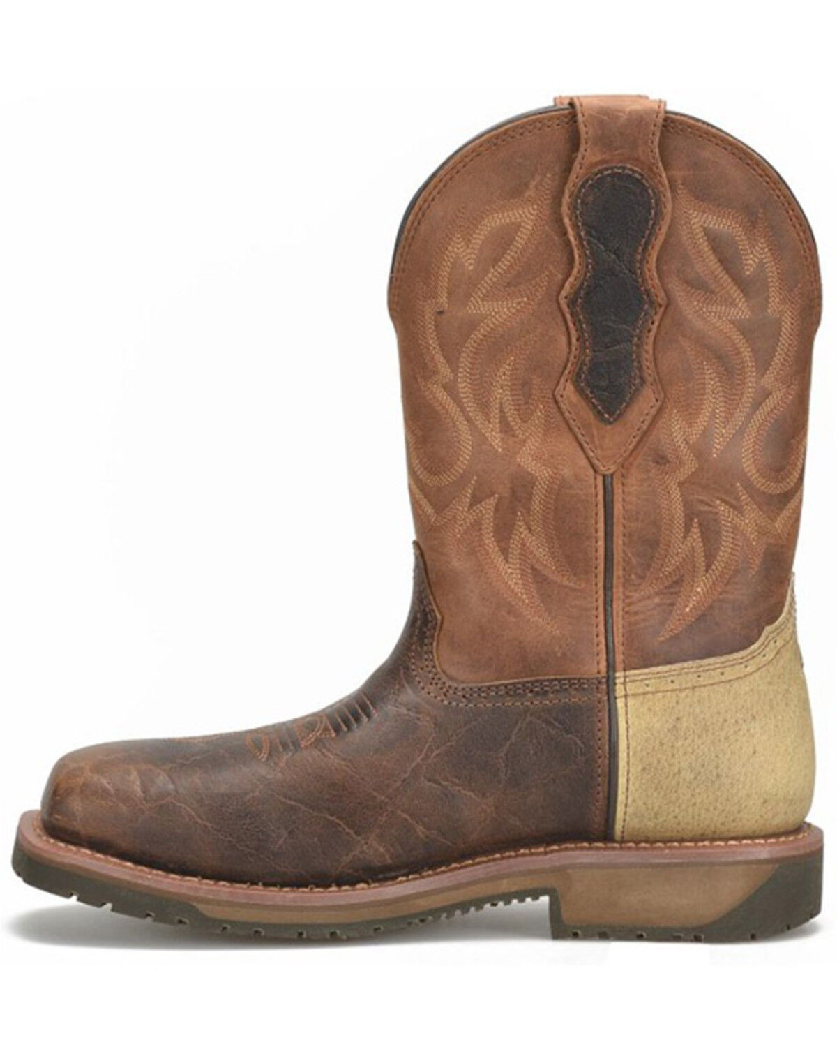 Image #3 - Double H Men's Outlook Waterproof Work Boots - Composite Toe, Brown, hi-res