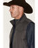 Image #2 - Cinch Men's Bonded Solid Concealed Carry Softshell Vest - Big, Charcoal, hi-res