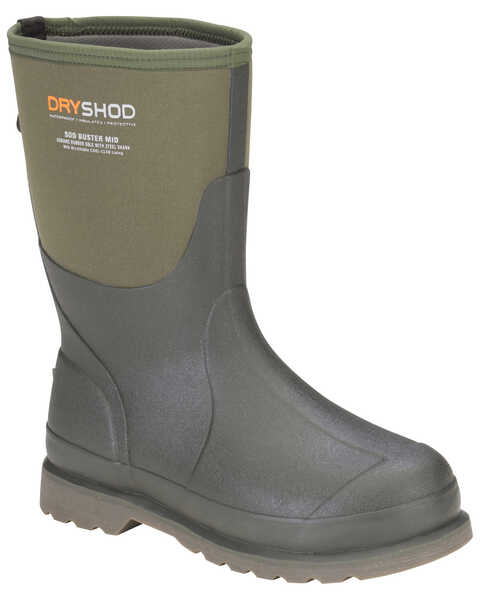 Dryshod Men's Sod Buster Mid Boots - Round Toe, Grey, hi-res