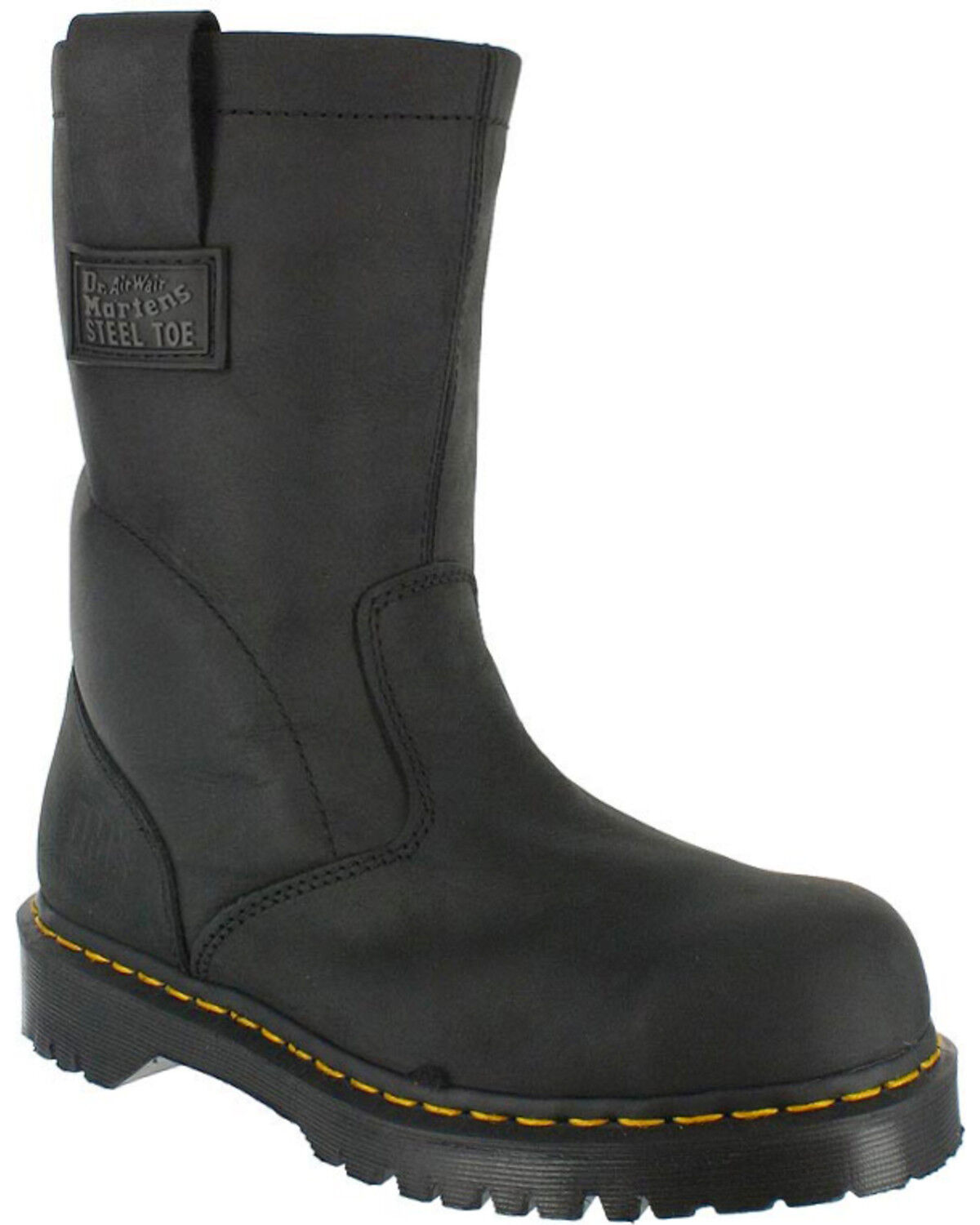 Image #1 - Dr. Martens Icon Ex Wide Wellington Work Boots - Steel Toe, Black, hi-res