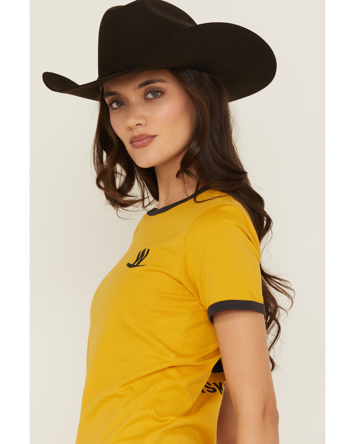 Image #3 - Wrangler X Lainey Wilson Women's Wilson Farms Short Sleeve Graphic Tee, Mustard, hi-res