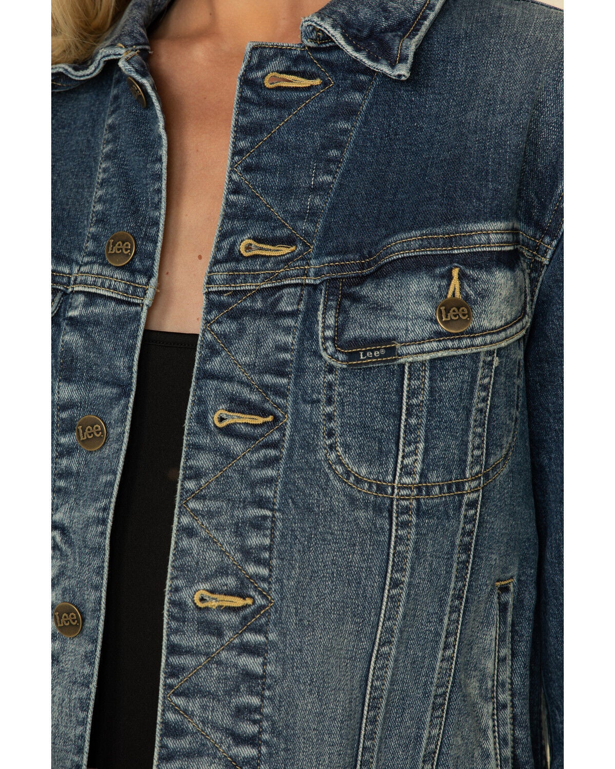 Image #4 - Lee Women's Dark Wash Rider Denim Jacket , , hi-res