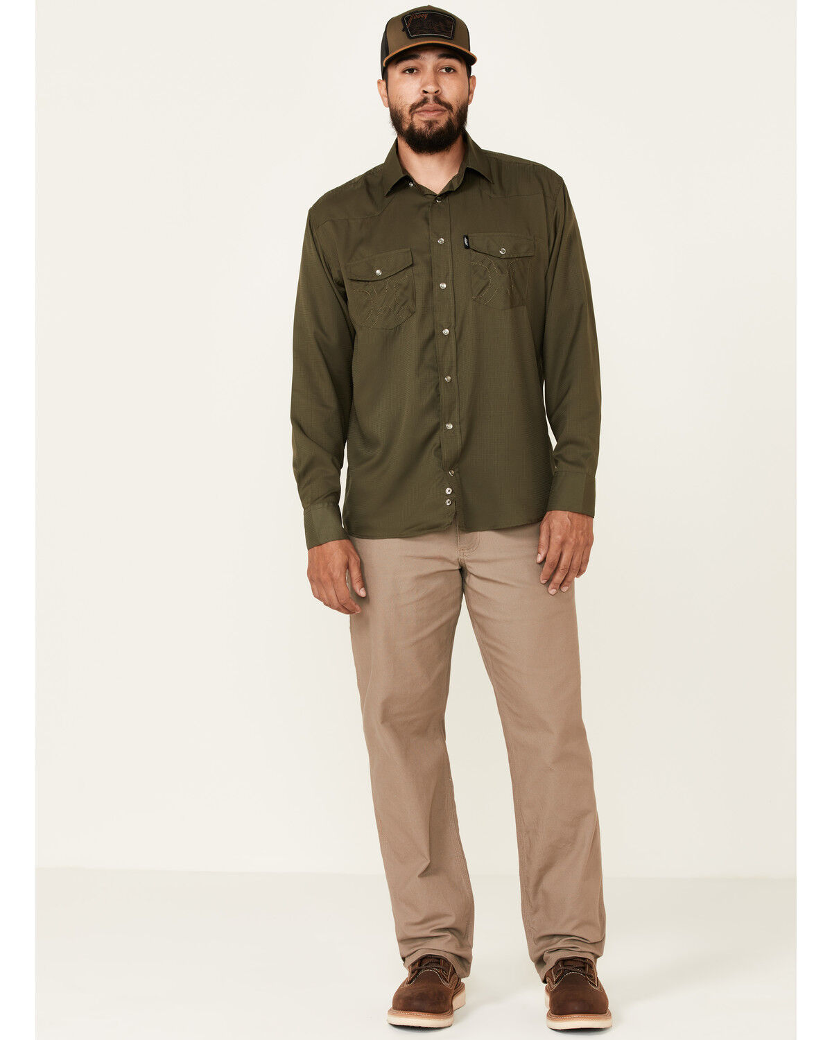 Image #2 - Hooey Men's Solid Habitat Sol Long Sleeve Pearl Snap Western Shirt, , hi-res