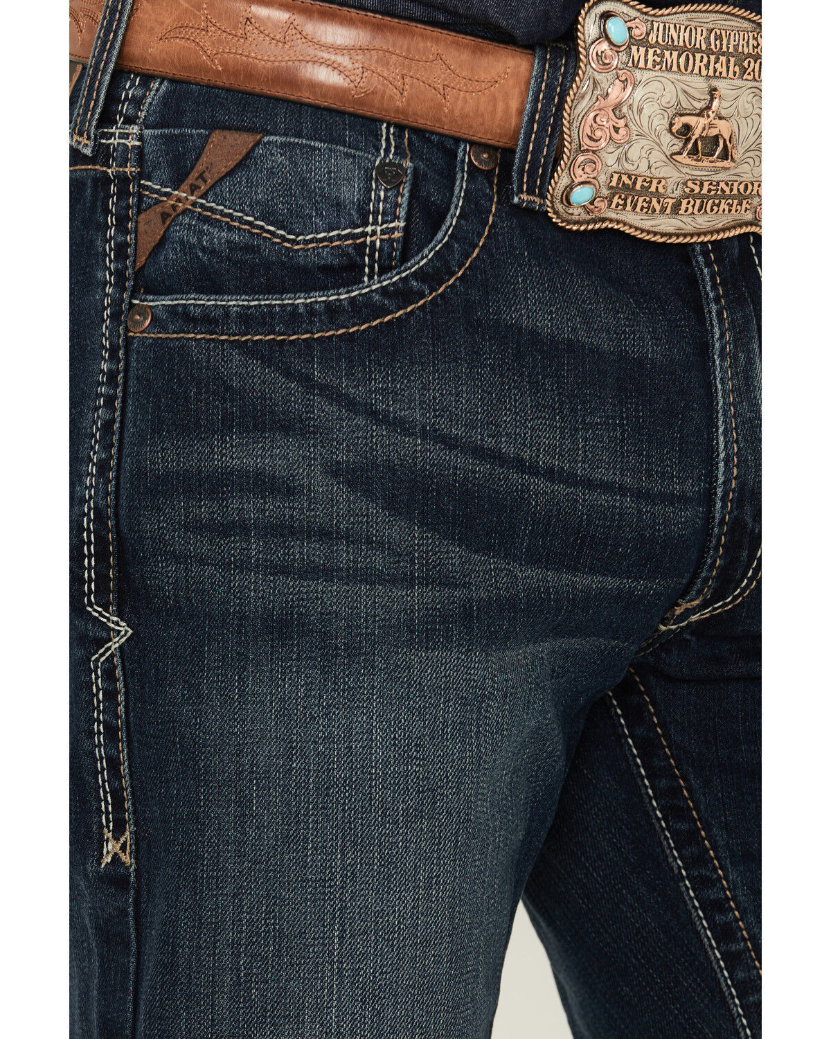 Image #2 - Ariat Men's M5 Slim Deadrun Stackable Straight Leg Jean, Denim, hi-res