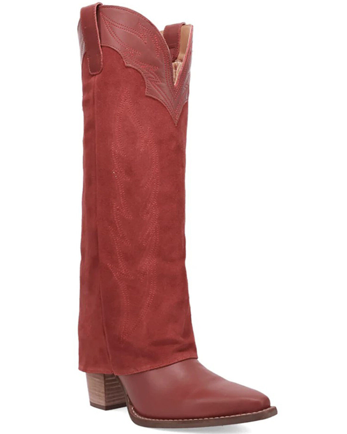 Image #1 - Dingo Women's Wild Horses Tall Western Boots - Snip Toe, Red, hi-res