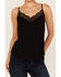 Image #3 - Idyllwind Women's Randa Solid Lace Trim Cami Tank, Black, hi-res