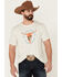 Image #1 - Cody James Men's Lonesome Sundown Steerhead Graphic Short Sleeve T-Shirt , Cream, hi-res