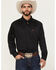 Image #1 - Ariat Men's Solid Twill Long Sleeve Button Down Western Shirt - Big, Black, hi-res