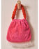 Image #1 - Free People Women's Vancouver Velvet Clutch, Pink, hi-res