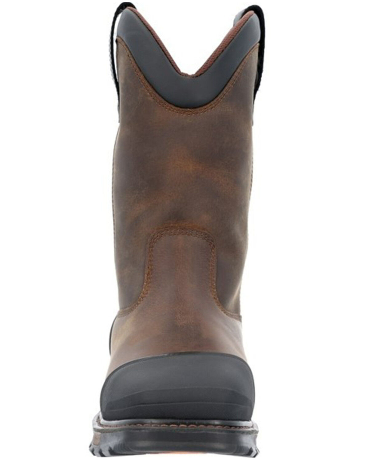 Image #4 - Durango Men's 11" Waterproof Western Work Boots - Steel Toe, Brown, hi-res