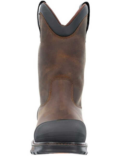 Image #4 - Durango Men's 11" Waterproof Western Work Boots - Steel Toe, Brown, hi-res
