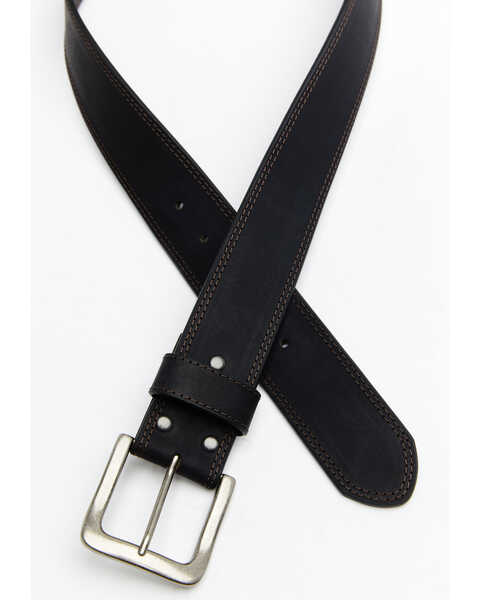 Image #2 - Hawx® Men's Black Contrast Stitch Belt, Black, hi-res