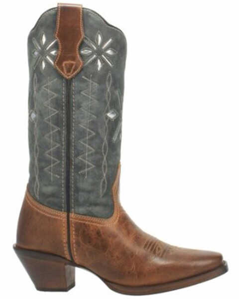 Image #2 - Laredo Women's Passion Flower Western Boots - Snip Toe, Cognac, hi-res