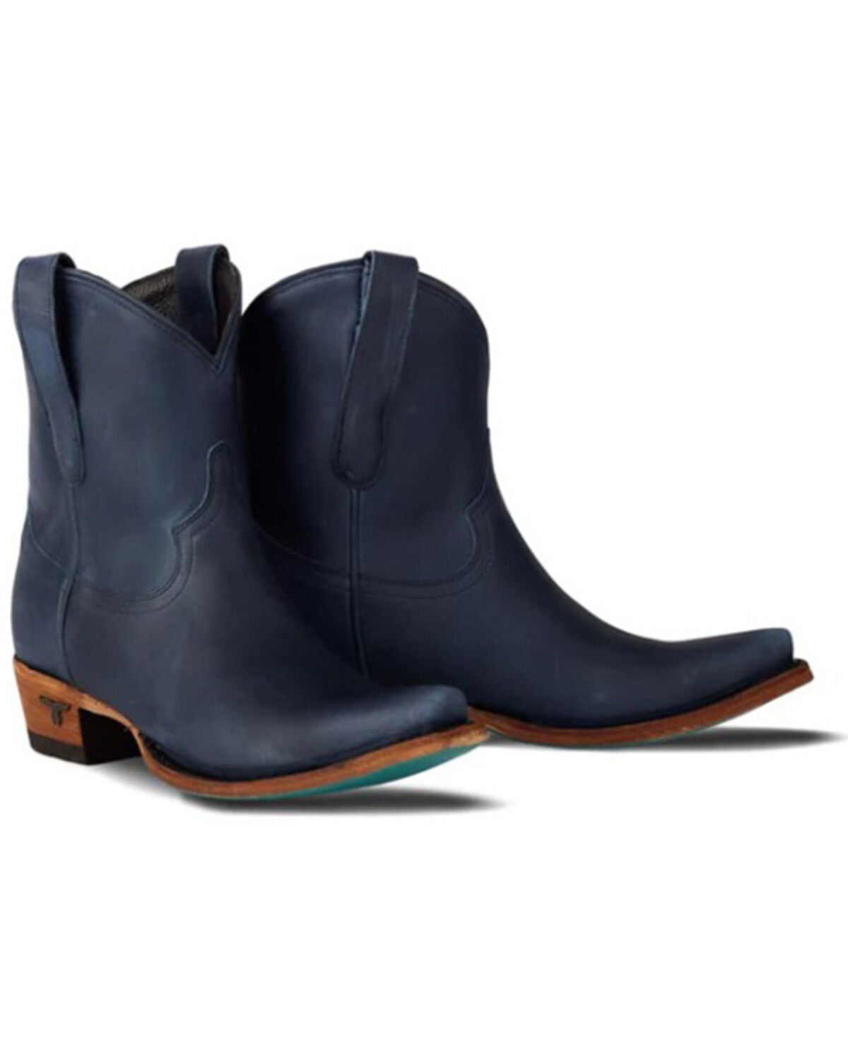 Lane Women's Emma Jane Western Booties - Snip Toe, Navy, hi-res