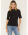 Image #1 - Idyllwind Women's Cora Knit Polo Shirt, Black, hi-res