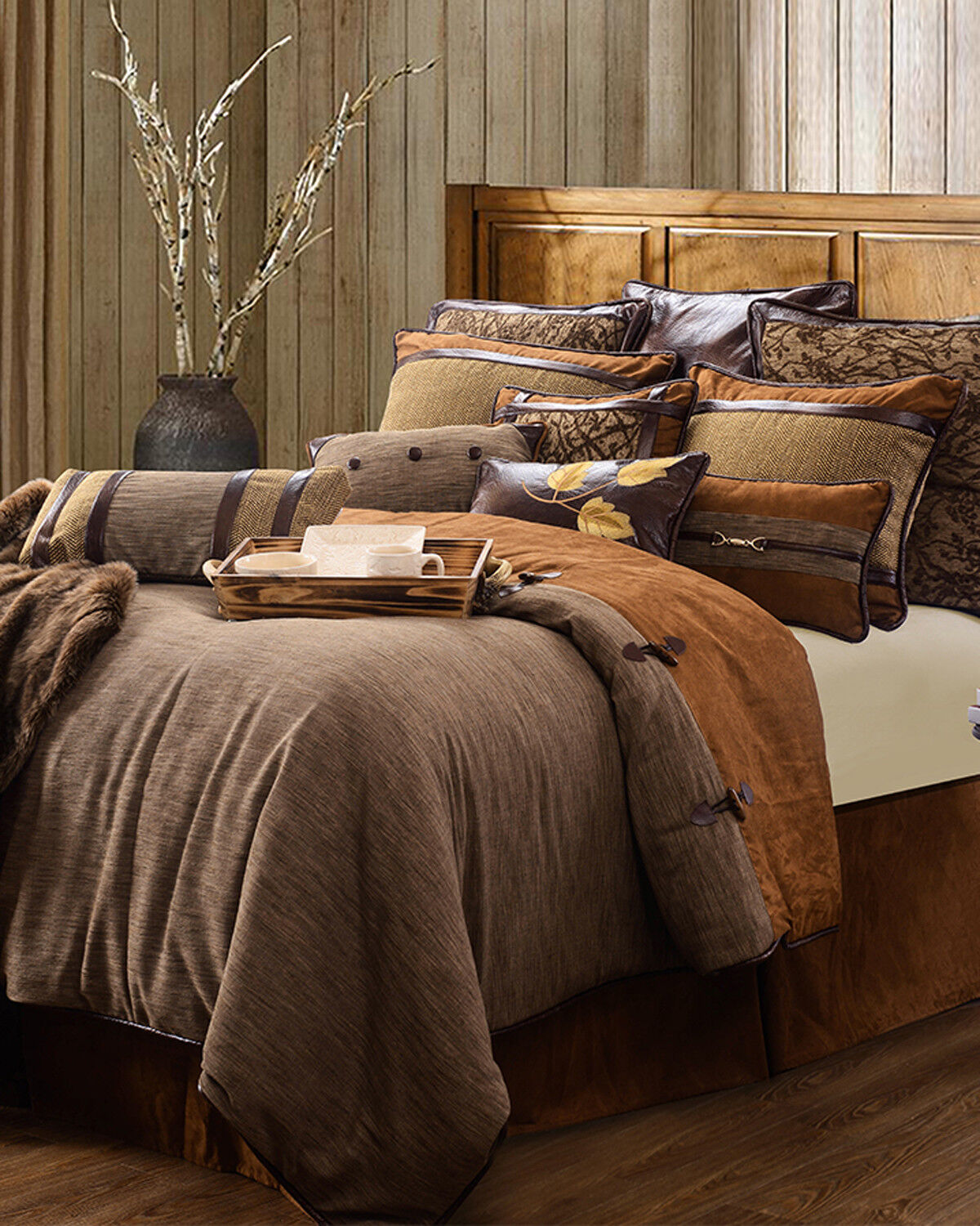 Image #1 - HiEnd Accents Highland Lodge Super Queen Comforter Set - 5 Piece, Multi, hi-res