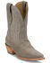 Image #1 - Tony Lama Women's Lea Suede Western Booties - Snip Toe, Light Grey, hi-res