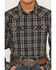 Image #3 - Cody James Boys' Warriors Way Plaid Print Long Sleeve Snap Western Shirt, Dark Blue, hi-res