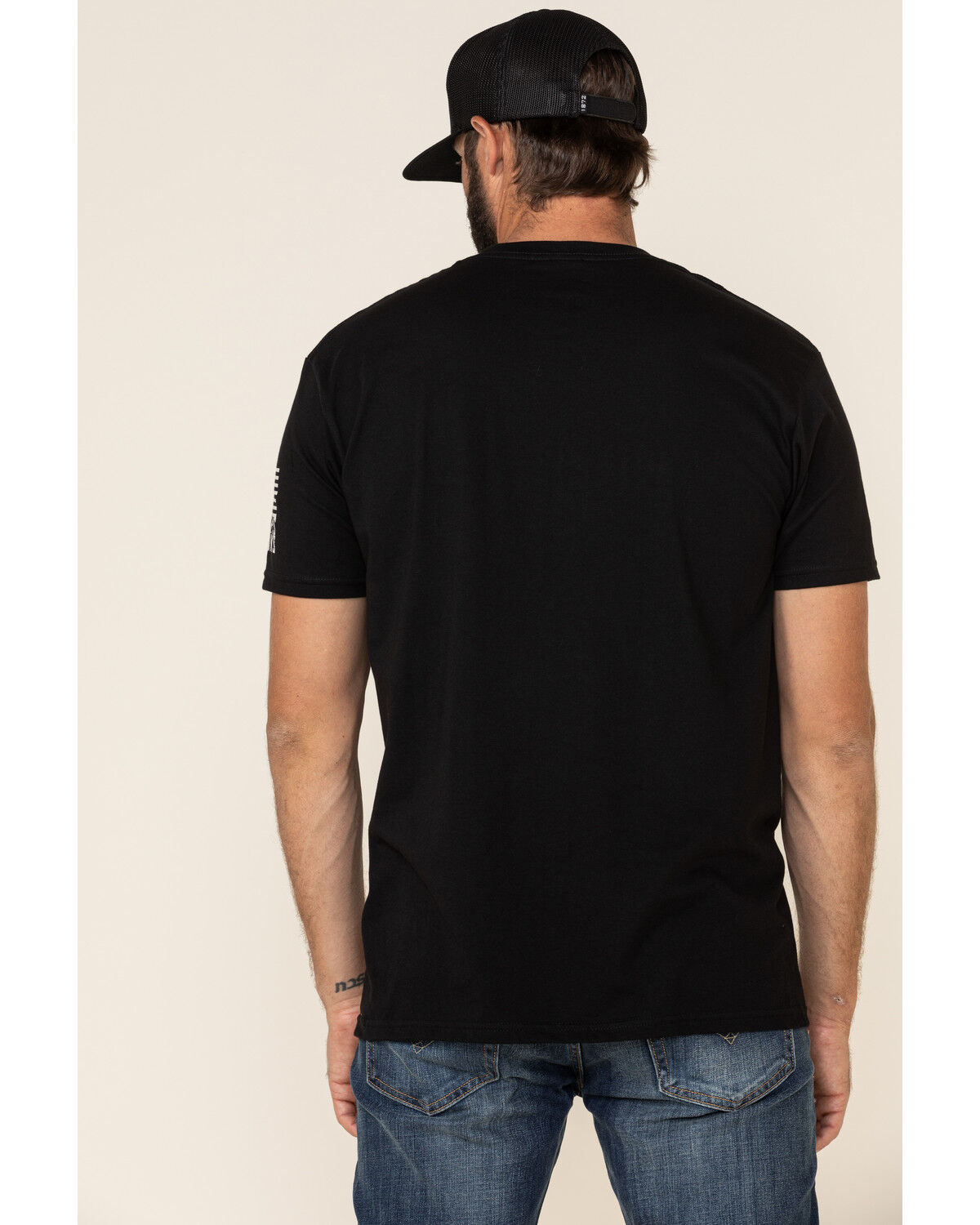 Image #4 - Brothers & Arms Men's Old Glory Flag Short Sleeve Graphic T-Shirt, Black, hi-res
