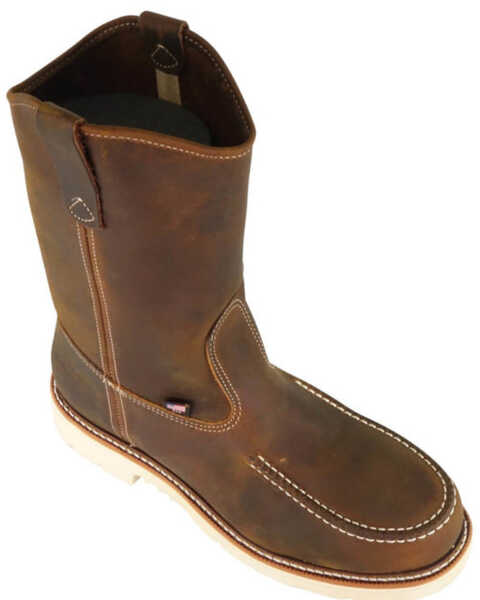 Thorogood Men's American Heritage Western Work Boots - Steel Toe, Brown, hi-res