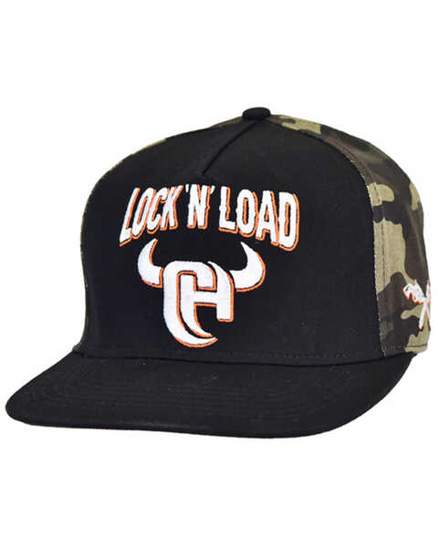 Cowboy Hardware Men's Lock & Load Ball Cap , Black, hi-res