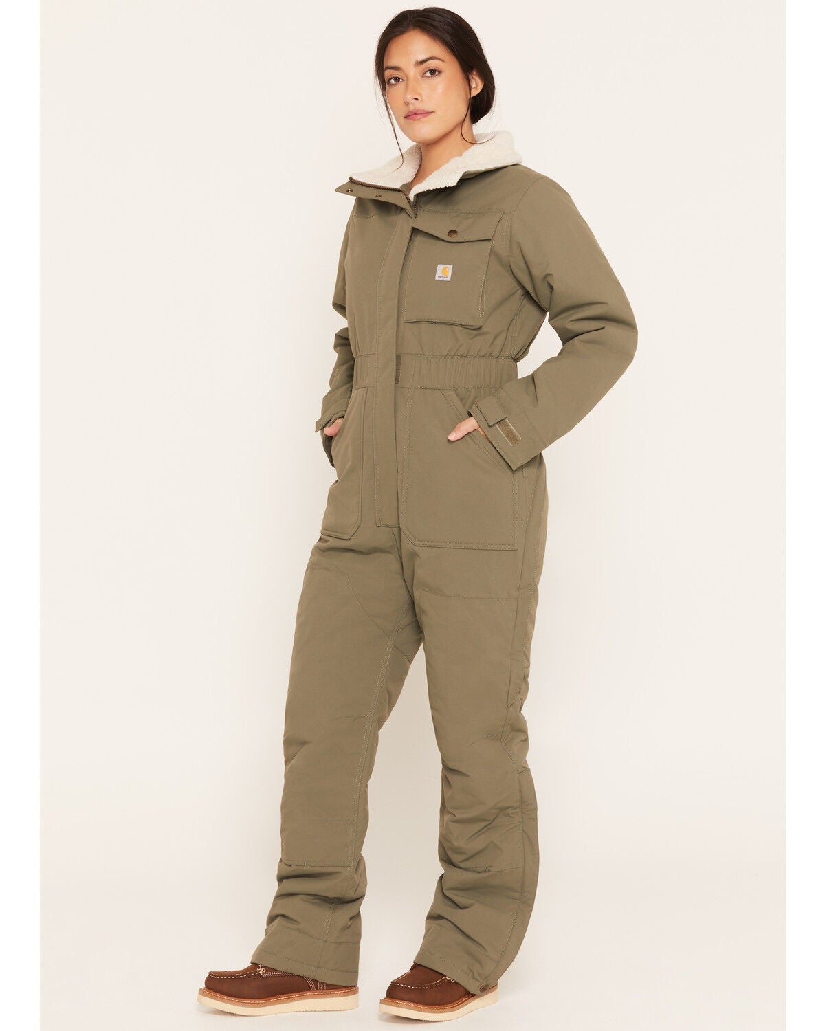 Carhartt Women's Great Lands Coveralls, Olive, hi-res