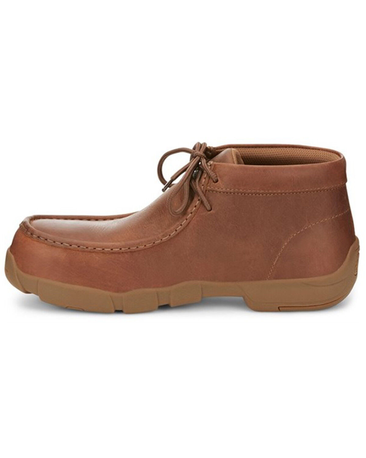 Image #3 - Justin Men's Cappie Cowhide Leather Shoe - Alloy Toe, Brown, hi-res