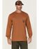 Image #1 - Hawx Men's Wrenches Embroidered Pocket Long Sleeve Work T-Shirt, Rust Copper, hi-res