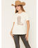 Image #1 - Blended Women's Boot Print Short Sleeve Graphic Tee, Cream, hi-res