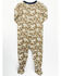 Image #7 - Boot Barn Infant Boys' Camo & USA Footed PJ Onesie Set - 2-piece, Taupe, hi-res