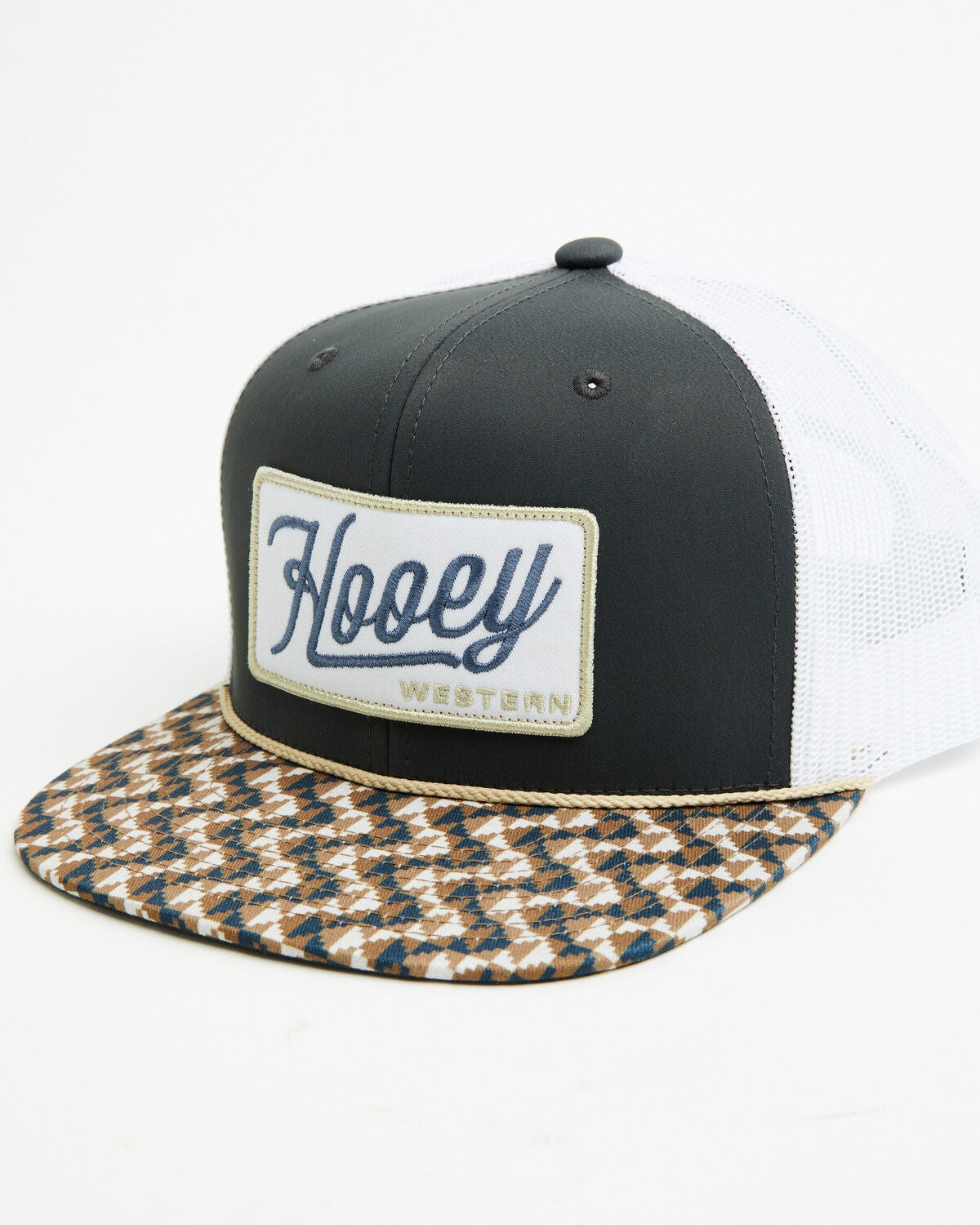 Hooey Men's Boot Barn Exclusive Southwestern Ball Cap, Black/white, hi-res