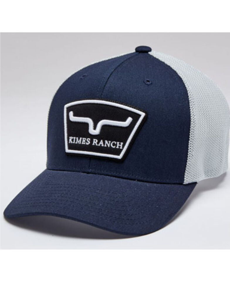 Kimes Ranch Men's Navy Hardball Logo Patch Mesh-Back Trucker Cap, Navy, hi-res