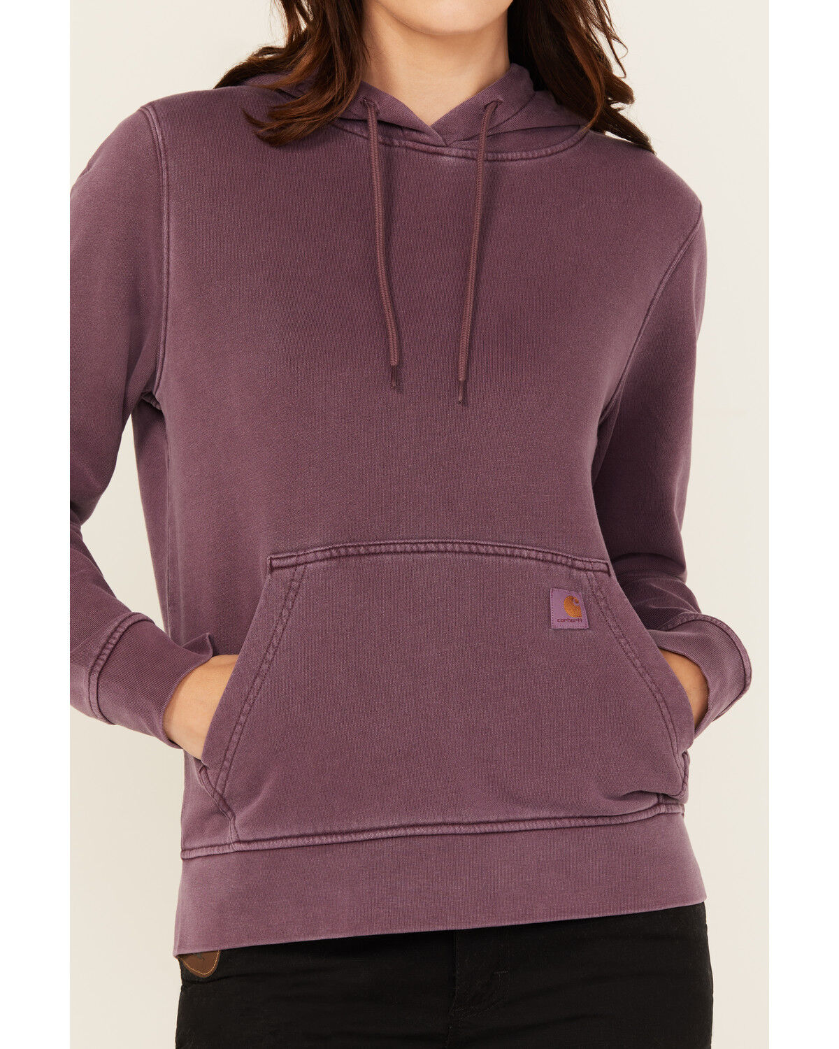 Image #3 - Carhartt Women's Relaxed Midweight Hoodie, Purple, hi-res