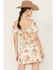 Image #4 - Originality Women's Boot Barn Exclusive Emma Floral Print Mini Dress, Ivory, hi-res