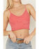 Image #3 - Fornia Women's Seamless Floral Jacquard Tank Top, Pink, hi-res