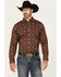 Image #1 - Cody James Men's Bite The Bullet Southwestern Print Long Sleeve Button-Down Stretch Western Shirt, Brown, hi-res