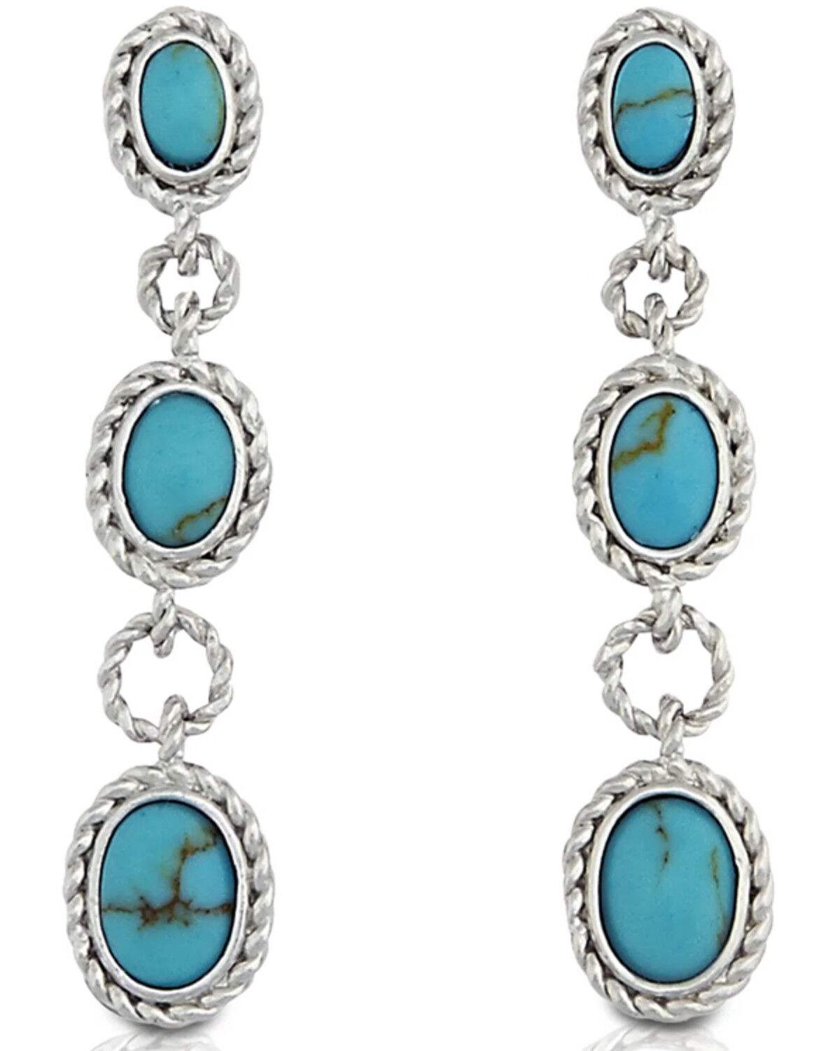Image #1 - Kelly Herd Women's Turquoise Cabochon Drop Earrings, Turquoise, hi-res
