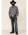 Stetson Men's Original Rugged Ombre Check Twill Plaid Long Sleeve Western Shirt , Burgundy, hi-res